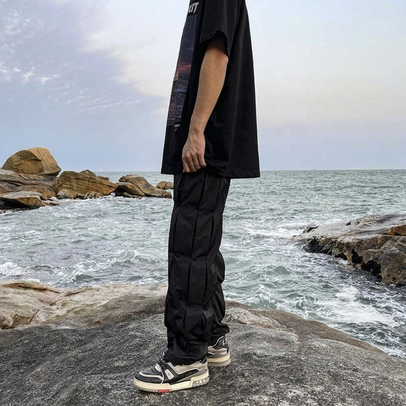 PLEATED WAVE CONNECTION PANTS